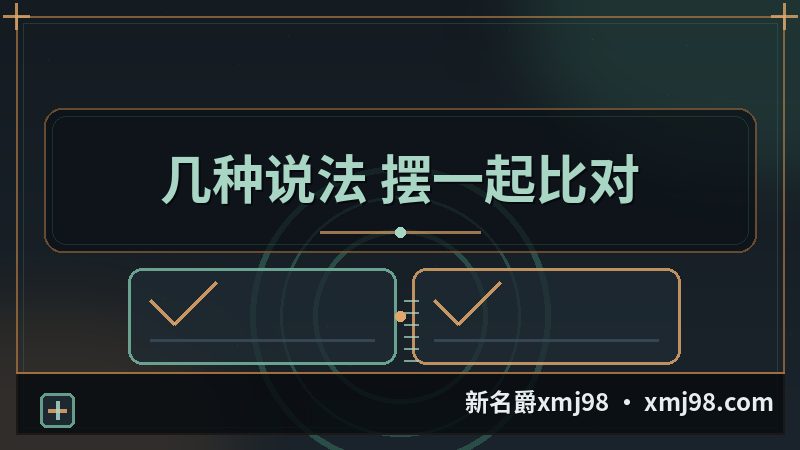 新名爵98 几种说法摆在一起的对照图